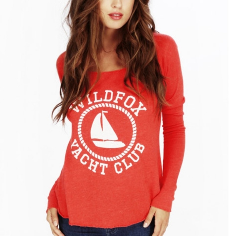 Wildfox "Yacht club" long sleeve top